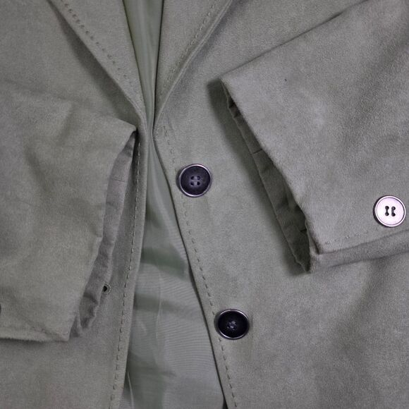 Dressbarn Vibrant Green Suede Like Blazer Size 16w - Picture 14 of 17